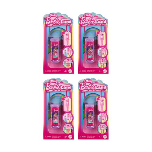 4PK Barbie Mini Barbieland Cutie Reveal Collectable Kids Doll Assorted 3.8cm 4y+