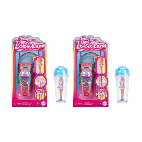 2PK Barbie Mini Barbieland Pop Reveal Collectable Kids Doll Assorted 3.8cm 4y+