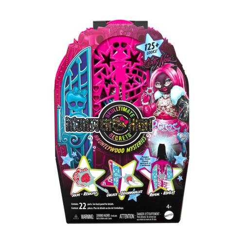 22pc Monster High Skulltimate Secrets Hauntlywood Mysteries Doll Catty Noir 4y+