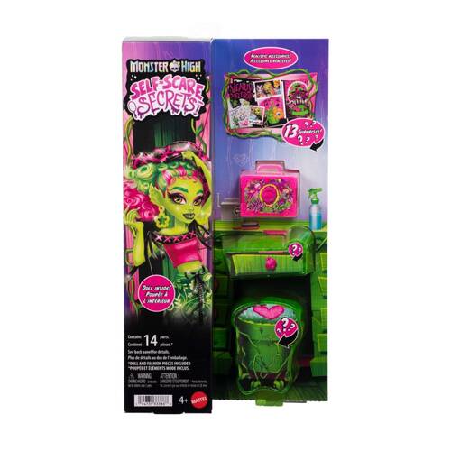 14pc Monster High Self-Scare Secrets Venus Doll Set?4y+ W/ Accessories