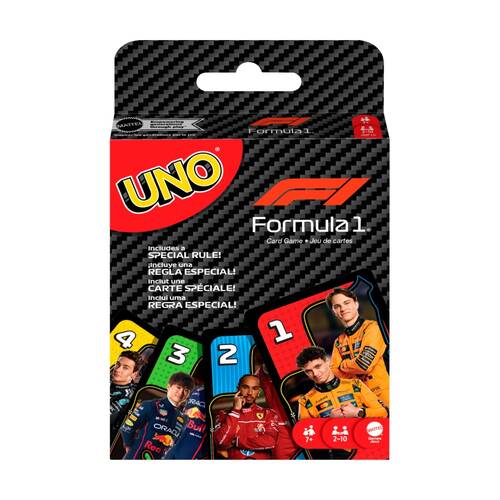 UNO F1 Formula 1 Racing Family/Kids Strategy Card Game W/ Overtake Rule 7y+