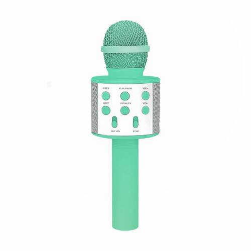 Laser Karaoke Microphone Built-In Speaker USB Rechargeable Aquatic Awe