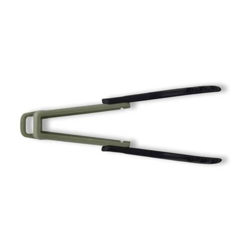 2PK Mun's Foldable Heat Resistant Silicone Sliding Tongs Outdoor Camping Utensil