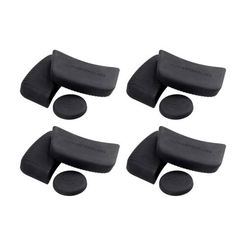4x 3pc MasterCraft Silicone Pan Handle Sleeve Cooking Kitchen Set Black