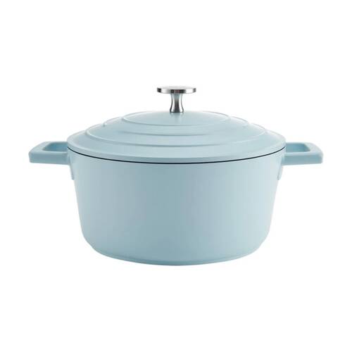MasterCraft 2.5L Cast Aluminium Casserole Dish Cooking Pot Sky Blue 20cm