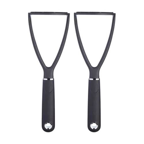 2PK MasterCraft Soft Grip Nylon Potato Masher Comfortable Kitchen Tool Black