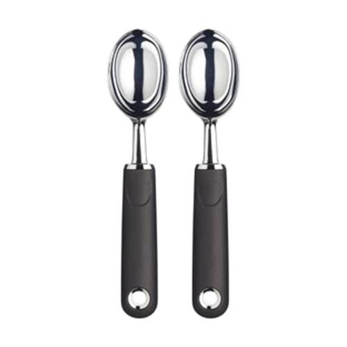 2PK MasterCraft Soft Grip Stainless Steel Ice Cream Scoop Comfortable Handle