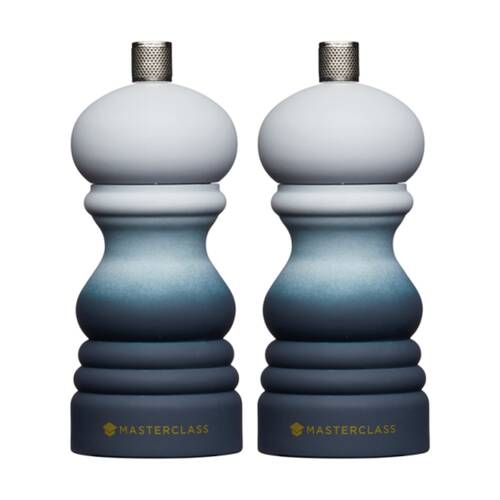 2PK MasterClass Refillable Grey Ombre Plastic Salt & Pepper Mill 5x12.5cm