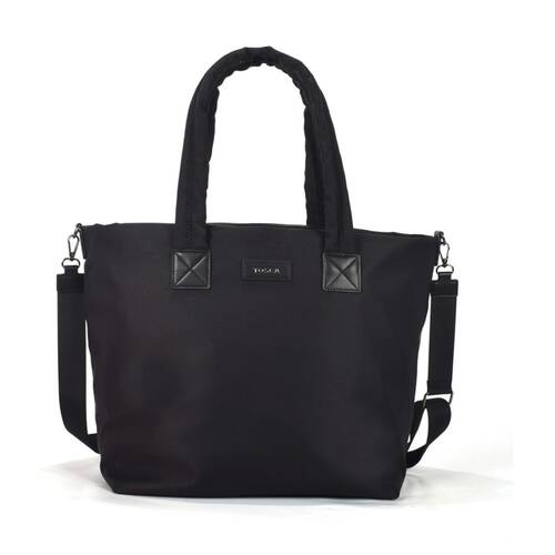 Tosca Women's Lightweight Large Nylon Metro Tote Travel Bag Black
