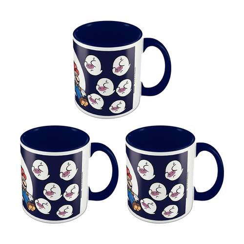 3PK Gaming Super Mario Boos Ceramic Coffee Drinking Mug Multicoloured