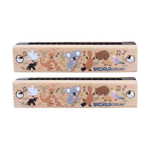 2PK Koala Dream Bush Buddies Aussie Animals Wooden Harmonica Musical Toy 3y+