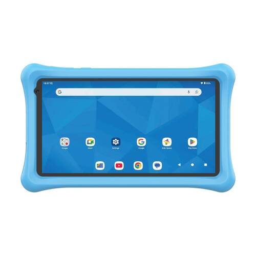 Laser Android 15 Tablet 4GB Ram 64GB Storage W/ Bumper Case 7 Inch Blue