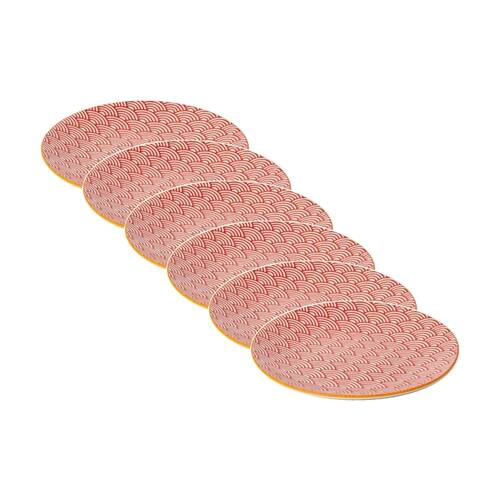 6PK Mikasa Red Arc Stoneware Side Plate 18cm Dishwasher Microwave Safe
