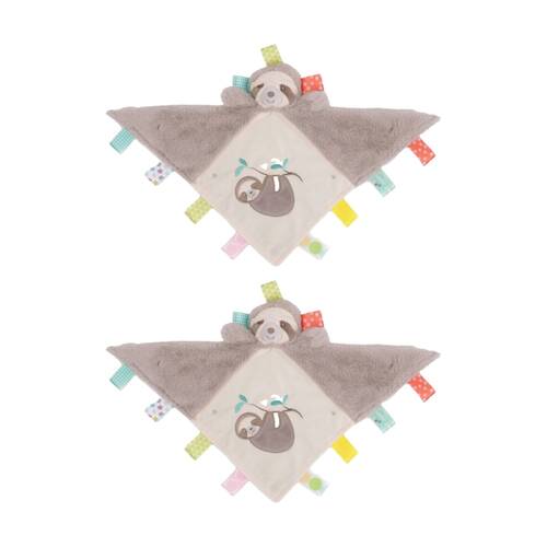 2PK Mary Meyer Taggies Molasses Sloth Microfiber Plush Character Toy & Blanket