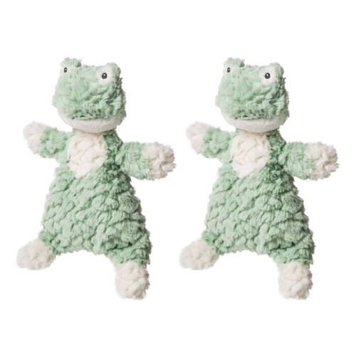 2PK Mary Meyer Nursery Mint Frog Lovey Baby Plush Cuddle Toy Blanket Green 28cm