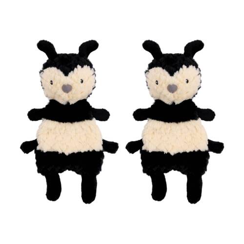 2PK Mary Meyer Nursery Bumble Bee Lovey Baby Soft Plush Cuddle Toy Blanket 28cm