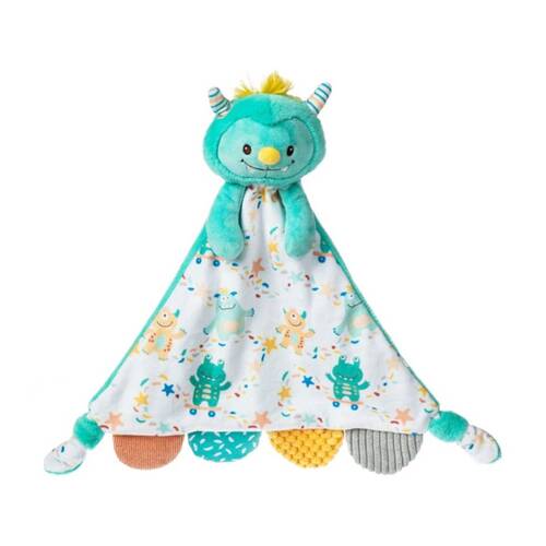 Mary Meyer Mookie Monster??Soft Plush Activity Toy & Cuddle Blanket Aqua 30cm