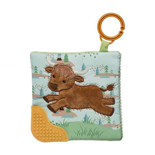 Mary Meyer Hetty Highland Cow?Soft Plush Crinkle Teether?17cm With Hook