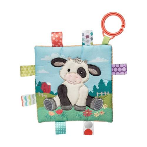 Mary Meyer Taggies Buttercup Cow?Crinkle Me Activity Toy W/ Tags & Squeaker