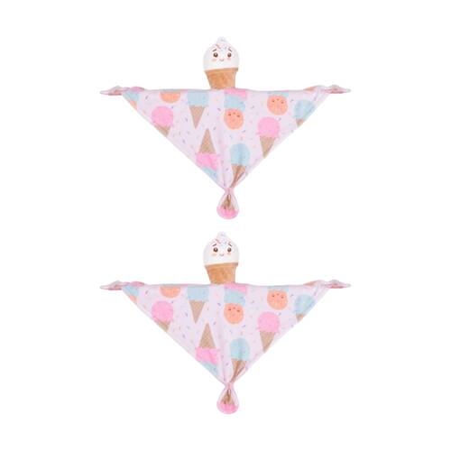 2PK Mary Meyer Sweet Soothies Ice Cream Soft Plush Character Cuddle Toy/Blanket