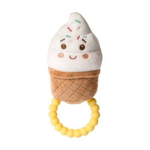 Mary Meyer Sweet Soothies Ice Cream?Soft Plush Rattle & Silicone Teether 14cm