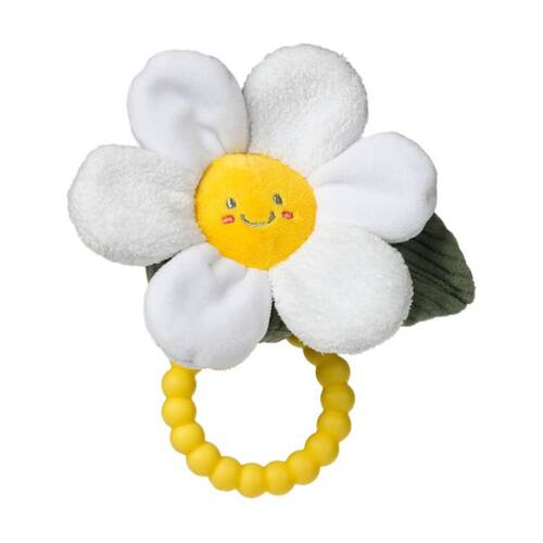 Mary Meyer Sweet Soothies Daisy?Soft Plush Rattle & Silicone Teether 14cm