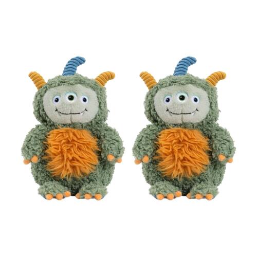 2PK Mary Meyer Monster Friends Tink Soft Plush Cuddle Toy Green 29cm