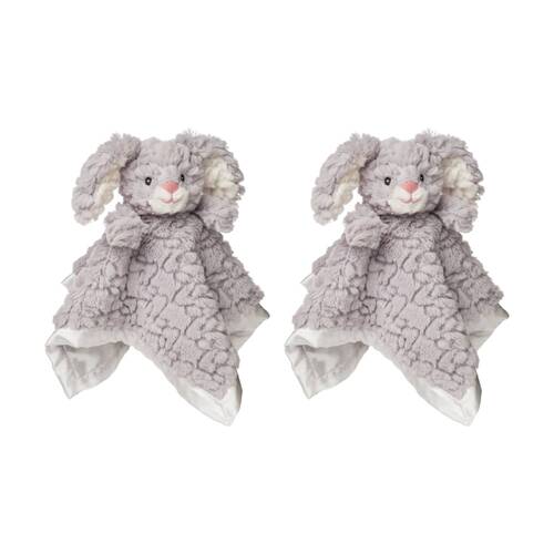 2PK Mary Meyer Nursery Shadow Bunny Character Cuddle Toy & Satin Blanket 33cm