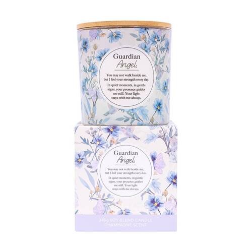 Meaningful Melts Soy Wax Blend Champagne Scented Candle Guardian Angel 340g