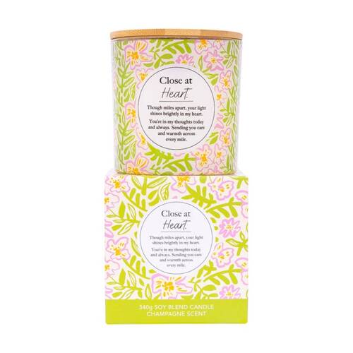 Meaningful Melts Soy Wax Blend Champagne Scented Candle Close At Heart 340g