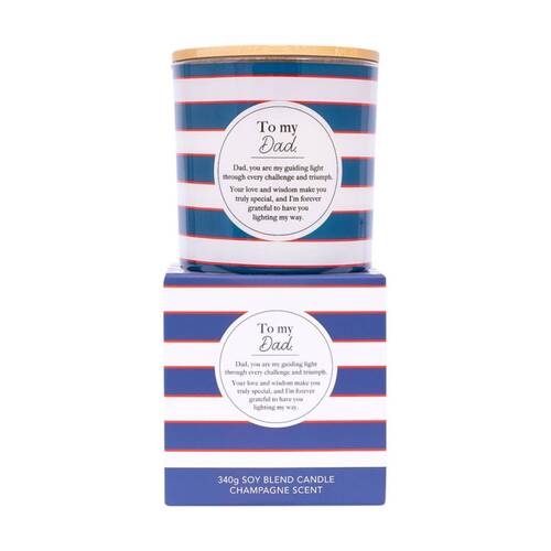 Meaningful Melts Soy Wax Blend Champagne Scented Candle To My Dad 340g