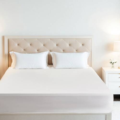 Bas Phillips Bamboo Mattress Protector Fully Fitted Home Bedding White