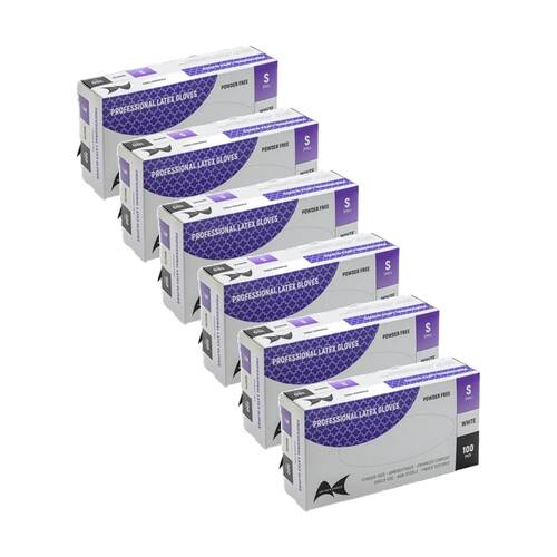 6x 100pc Artist Choice Powder Free Medical Food Grade Latex Gloves Small