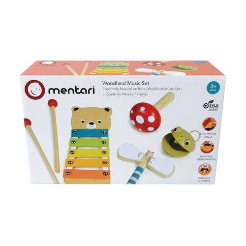 Mentari Woodl& Music Set Wooden Instruments Fun Toy Kids 3y+