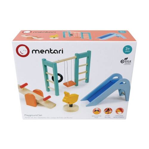 Mentari Playground Set Wooden Toy Kids Outdoor Fun 3 Years+