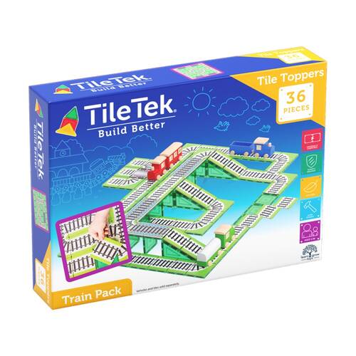  36pc TileTek Tile Topper Train Pack Magnetic Building Accessories