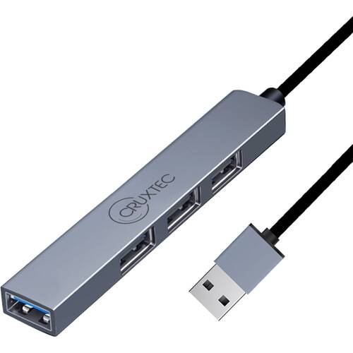 Cruxtec Mini High Speed USB-A 3.0 Ultra-Slim HUB MU3-H4-SG 4 Ports