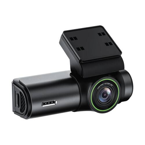 Laser 2K WiFi App Control Dash Camera W/ Cigarette Charger Cord Black