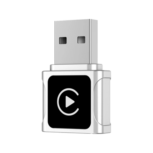 Navig8R USB-A Port Wireless CarPlay Universal Support Micro Dongle Grey