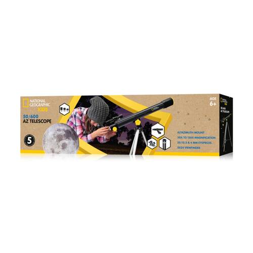 National Geographic 50mm 600mm AZ Telescope With Tripod Black/Yellow