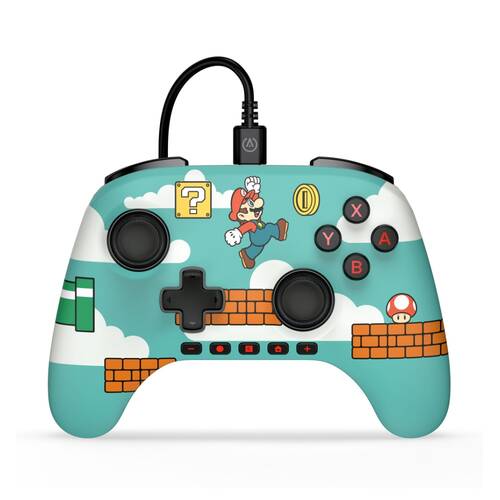PowerA Nintendo Switch 2 Advantage Wired Controller Mario Time 3.5mm Jack