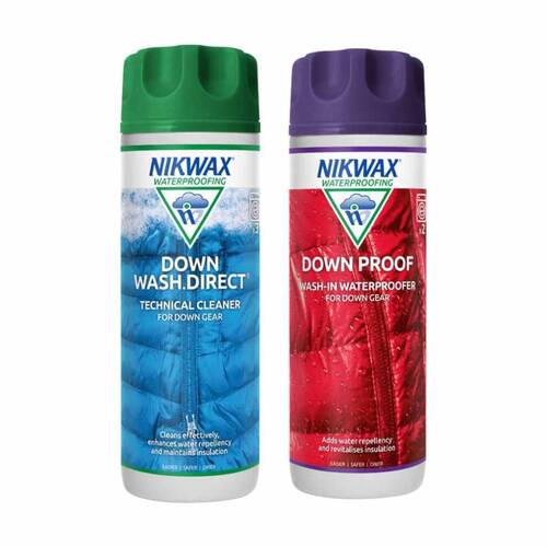2pc Nikwax Down Wash Direct & Down Proof  For Down Gear Twin Pack 300ml