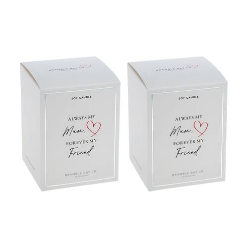 2PK Bramble Bay Always Mum Frangipani & Peach Nectar Candle Home Fragrance 300g