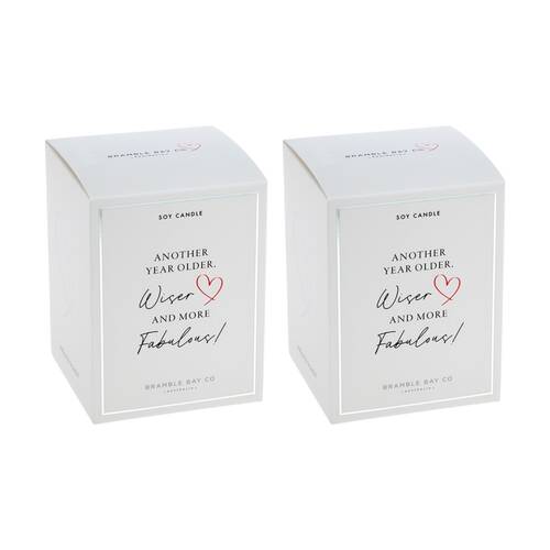 2PK Bramble Bay Fabulous Birthday Cardamom & Tobacco Candle Home Fragrance 300g