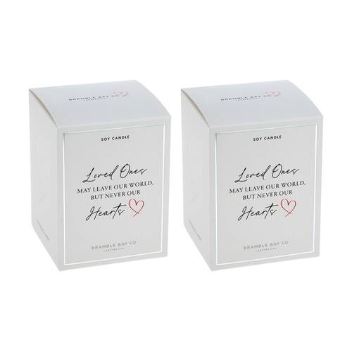 2PK Bramble Bay Pawprints Sympathy Coconut/Lemongrass Candle Home Fragrance 300g