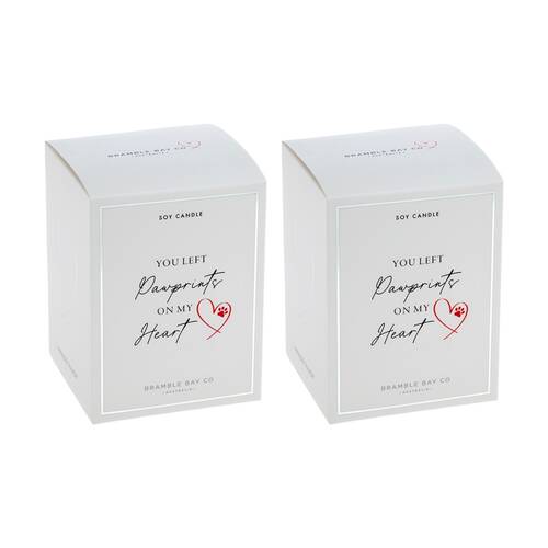 2PK Bramble Bay Loved Ones Sympathy Bergamont & Wild Rose Glass Soy Candle 300g