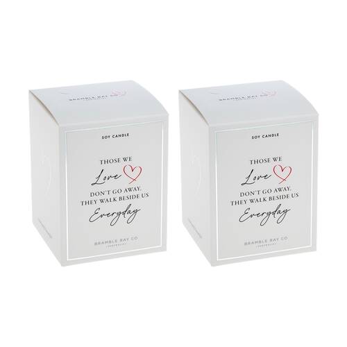 2PK Bramble Bay Walk Beside Sympathy Lily Lime & Cyclamen Glass Soy Candle 300g