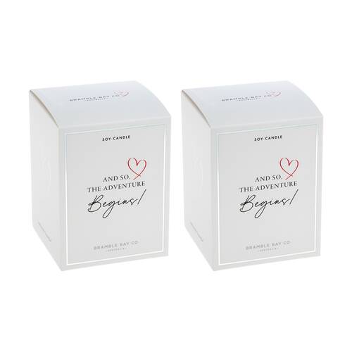 2PK Bramble Bay Adventure Vanilla & Orange Blossom Occasion Soy Candle 300g
