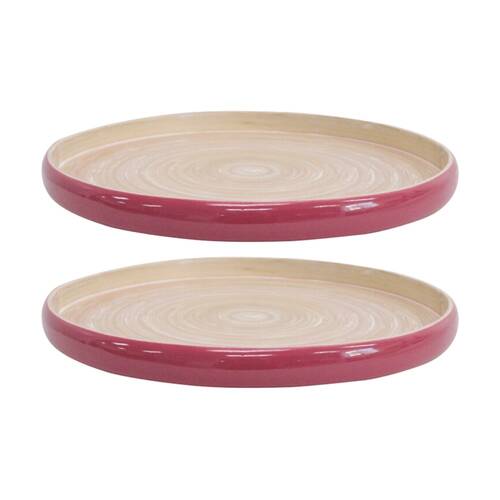 2PK LVD Berry Bamboo Plate/Serving Tray Home Kitchen Decor 35x35x3cm