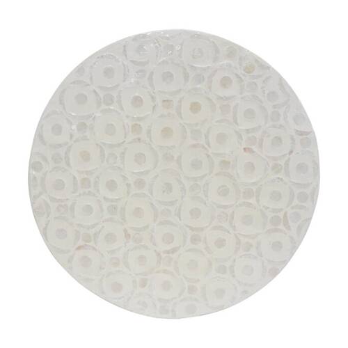LVD Circle Shell & Bamboo Home Decorative Mat Coastal Decor 35x35cm